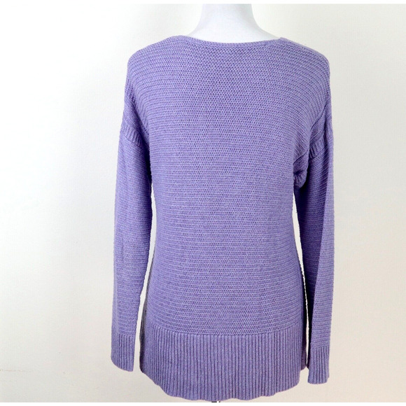 J Jill Pure Jill Size XS Cotton Cashmere Blend Sweater V Neck Lavender - Picture 4 of 9